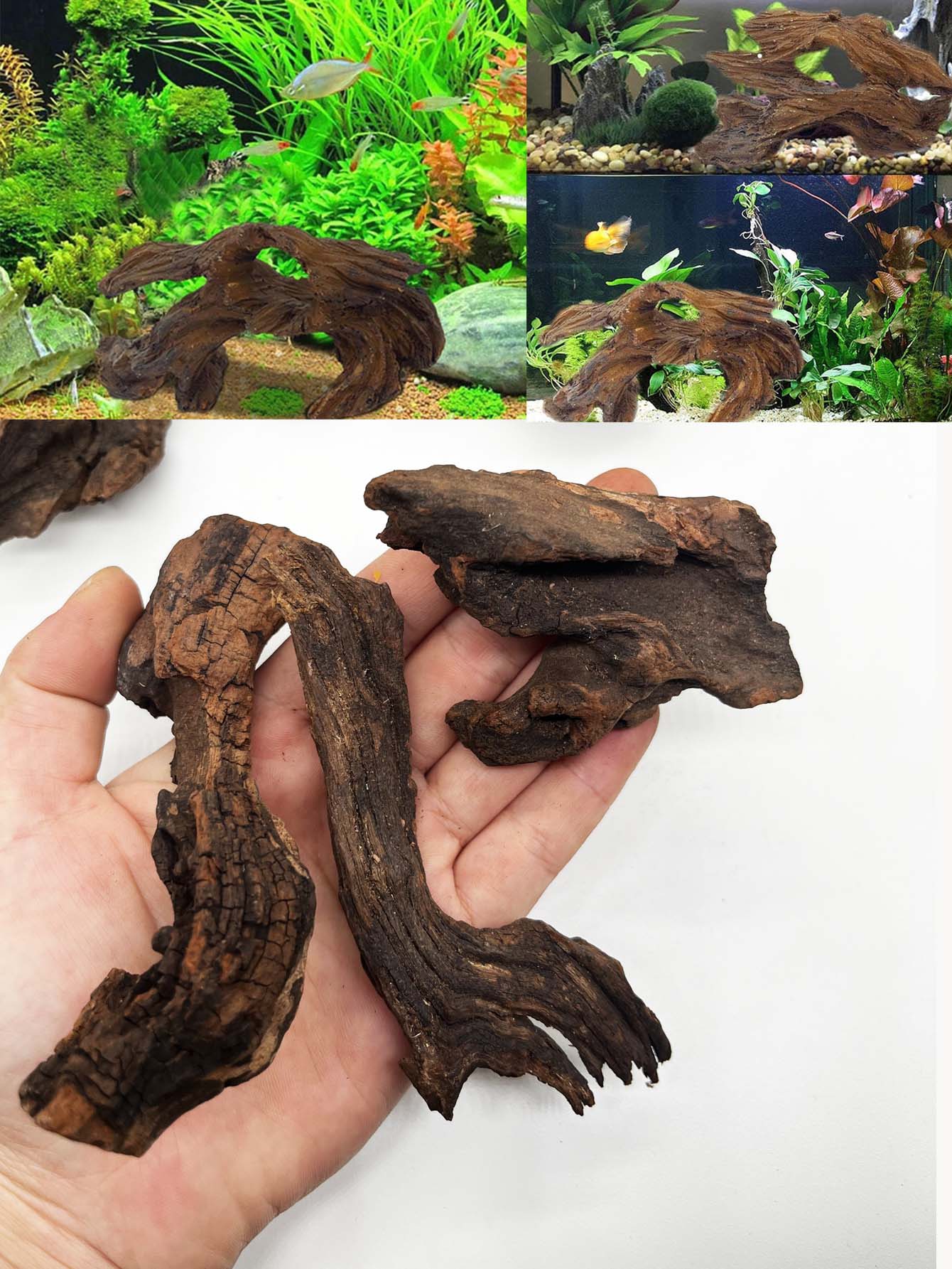 Aquarium Planted Wood - 3 piezas ﻿ Juego de madera