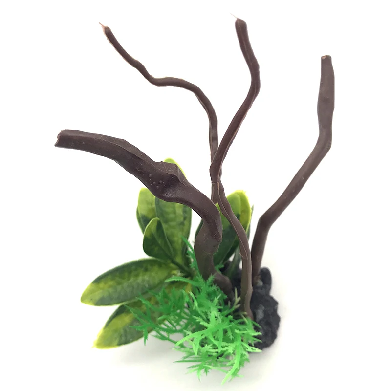Aquarium Planted Wood - Decoraciones de peces de acuario simulados,