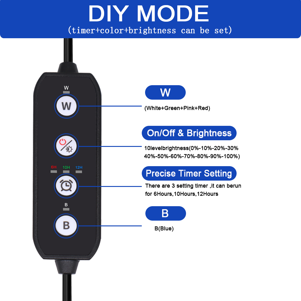 Luz LED de espectro completo p - Aquarium Plant Display reseña y precio
